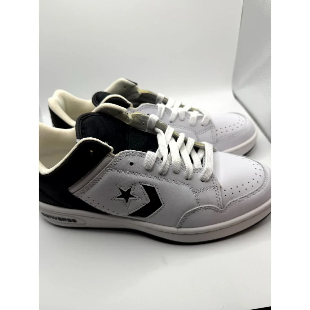 Converse Weapon A10203C Mens 10 Sneaker White Black Leather Skateboard Shoes - Picture 4 of 11